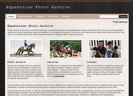 webdesign equestrian photo
