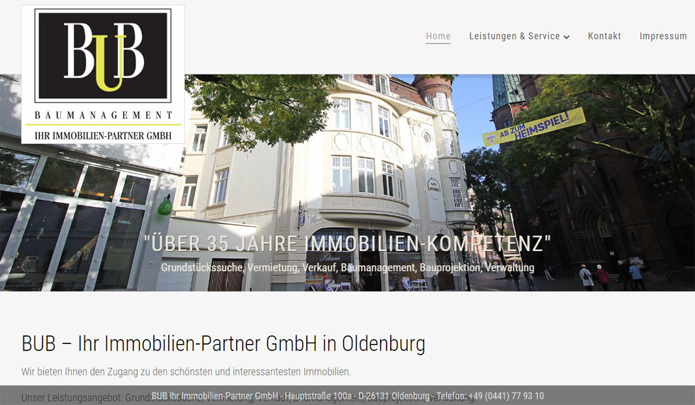 Webdesign Immobilienmakler Oldenburg
